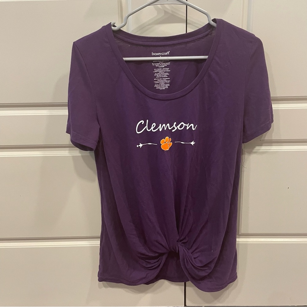 Boxercraft Clemson tigers short sleeve purple t-shirt large